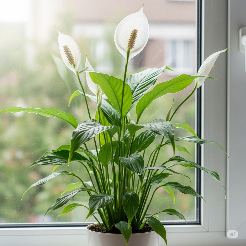 Elegant Peace Lily With Brown Tips Photos