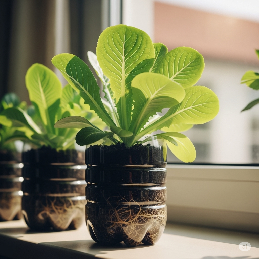 Lettuce in Bottles: Urban Gardening Made Easy - Home Garden Tips