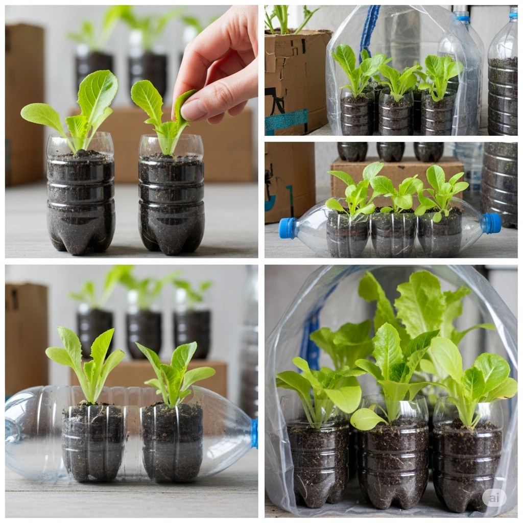 How to Propagate Lettuce at Home Using Plastic Bottles - Home Garden Tips