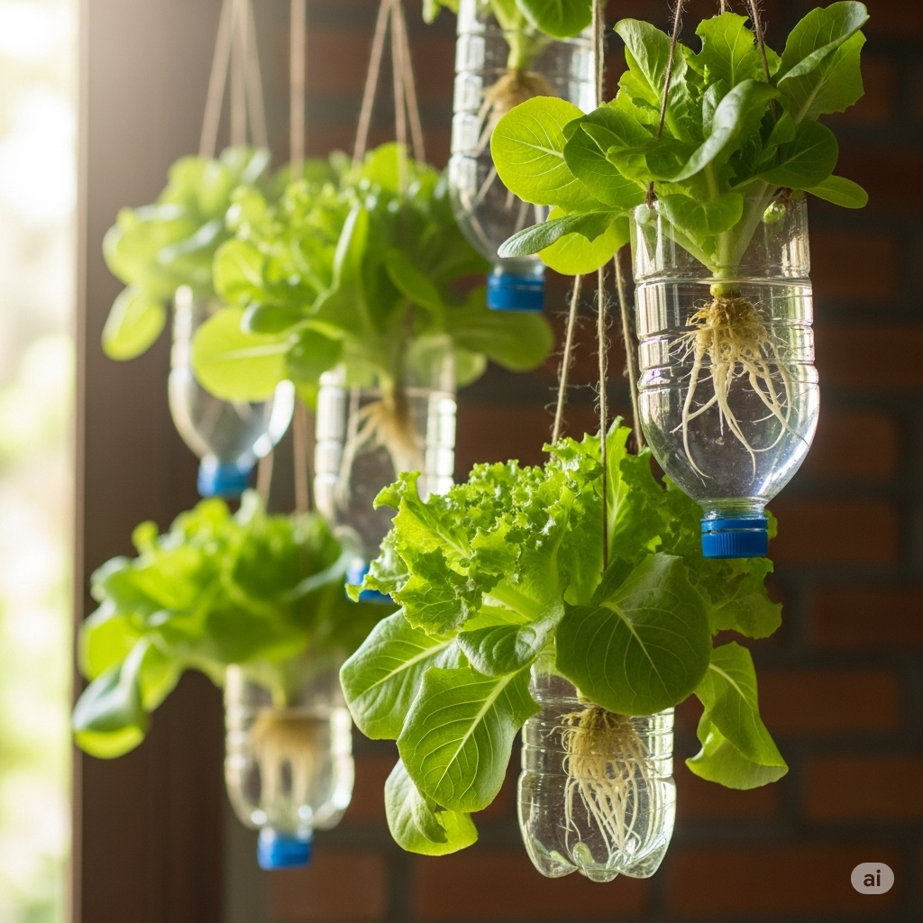 Salad Wall: Growing Lettuce in Bottles Step-by-Step - Home Garden Tips