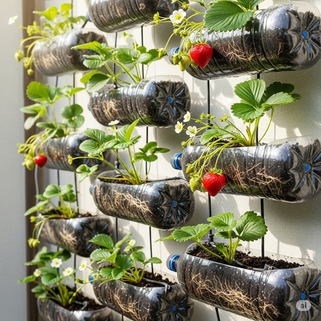 Bottle Gardens For Growing New Strawberry Plants Home Garden Tips bottle-gardens-for-growing-new-strawberry-plants-home-garden-tips