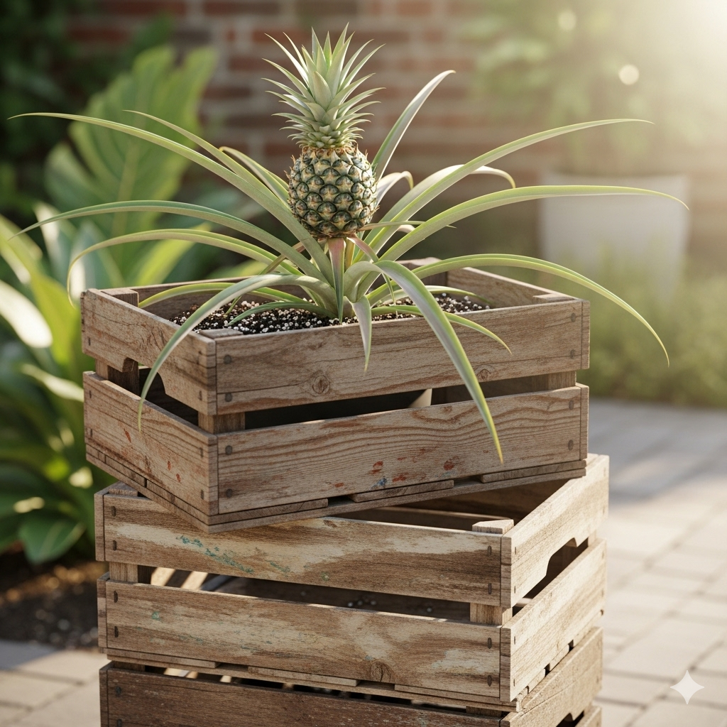 How To Grow Pineapples Indoors With Crates Home Garden Tips 