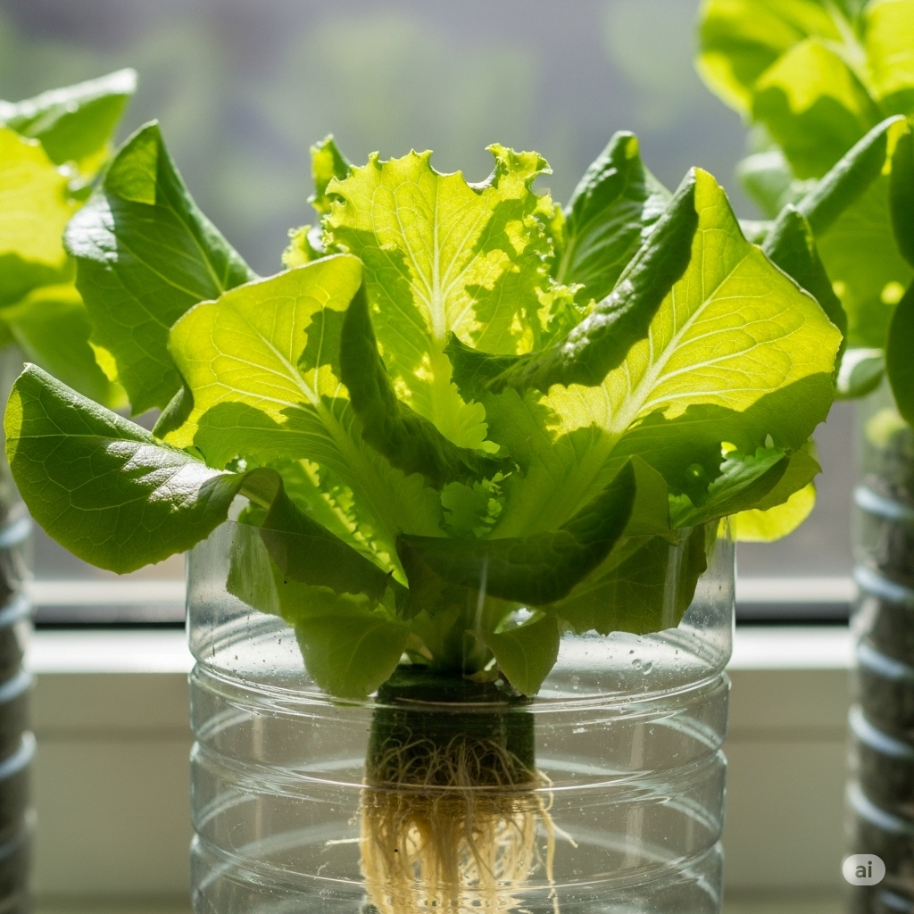 Reuse Plastic Bottles to Grow Fresh Lettuce Indoors - Home Garden Tips