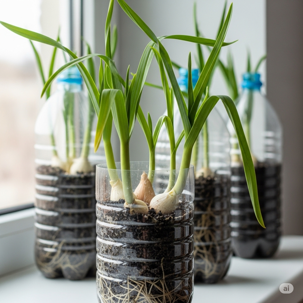 Garlic in Bottles: A Space-Saving Gardening Method - Home Garden Tips