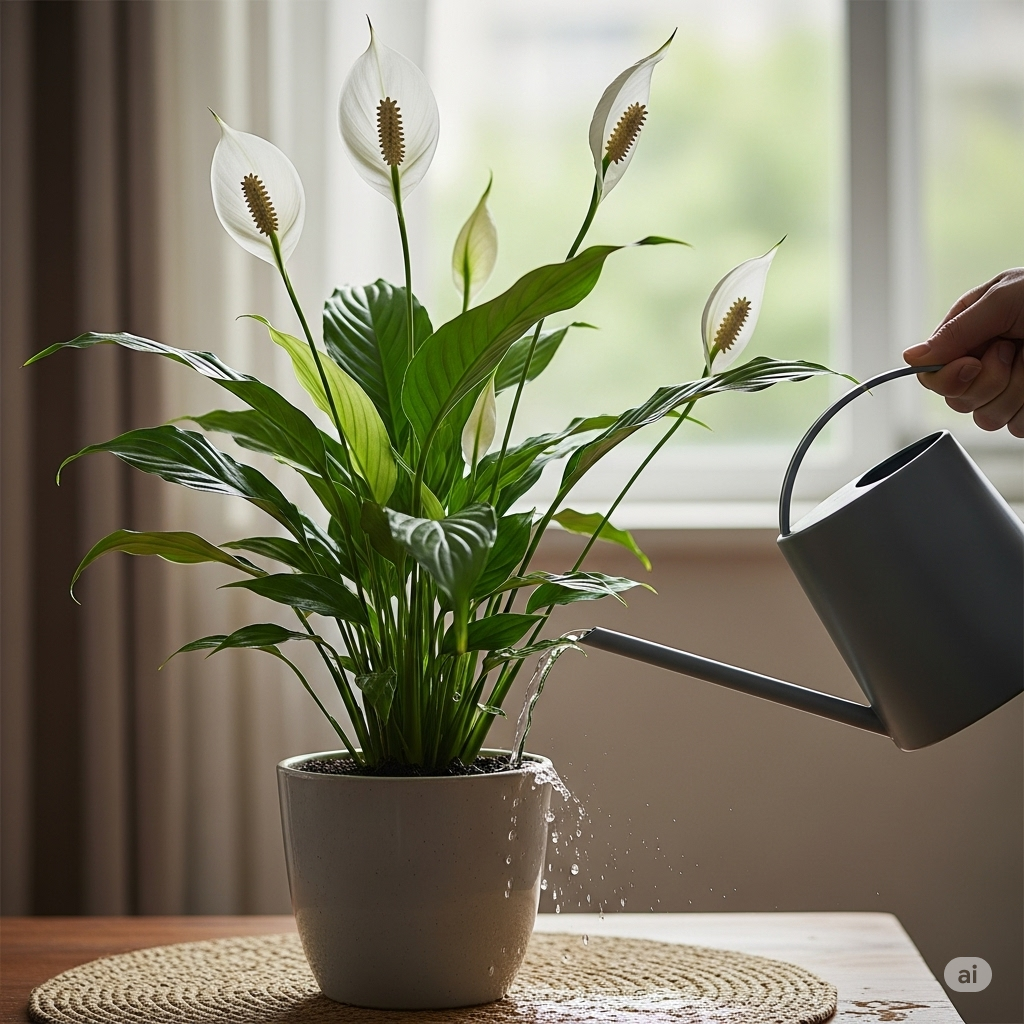 Peace Lily Watering Tips for Healthy Leaves and Flowers - Home Garden Tips