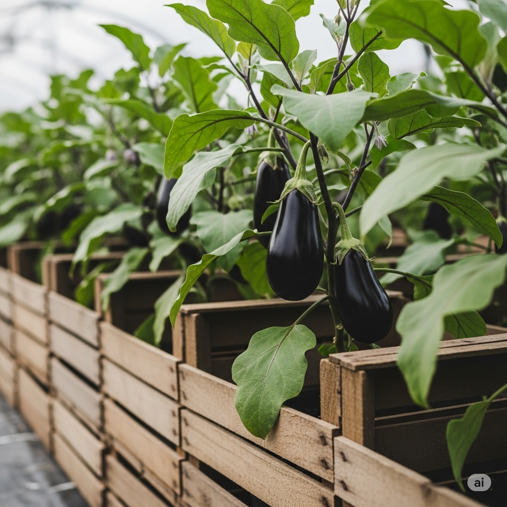 Backyard Eggplant Farming Using Sturdy Crates Home Garden Tips