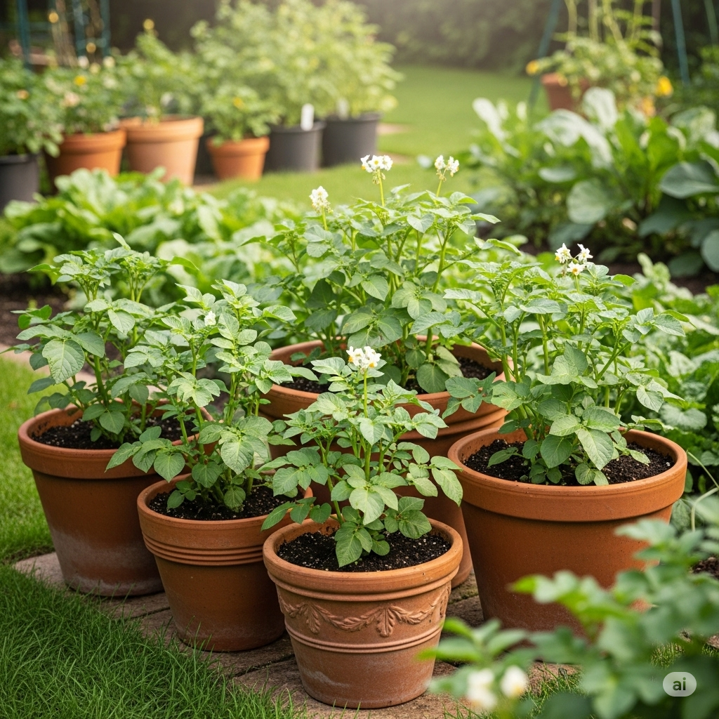 Container Potatoes Fall Back Bucket to Baked: Growing Potatoes in Containers - Home Garden Tips
