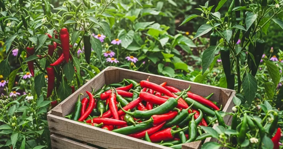 Backyard Chili Gardens in Wooden Crates - Home Garden Tips