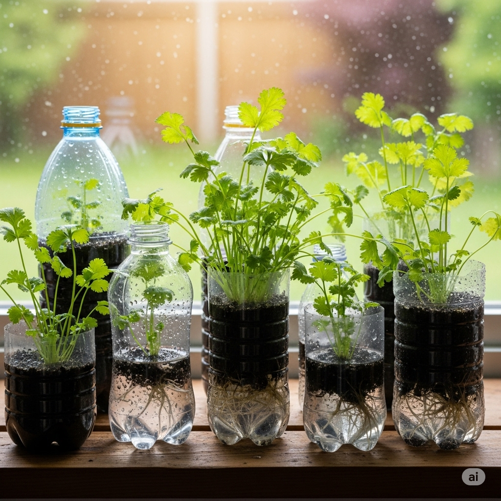Step-by-Step Cilantro Bottle Garden Guide - Home Garden Tips