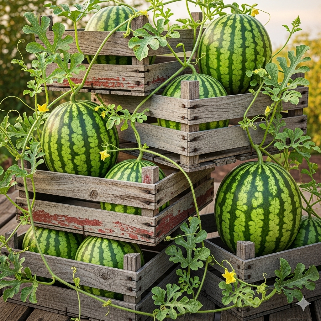 DIY Wooden Boxes for Watermelon Planting - Home Garden Tips