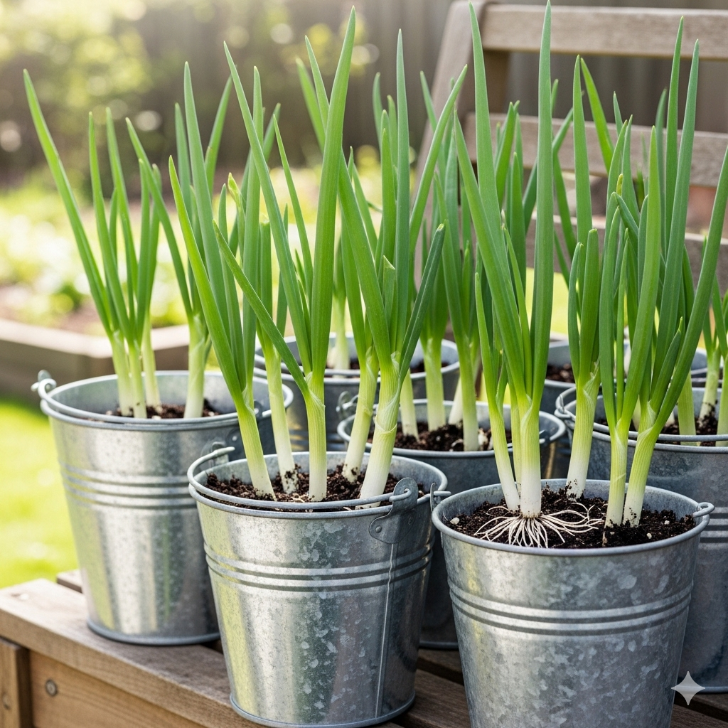 Balcony-Friendly Scallion Harvests from Pots - Home Garden Tips