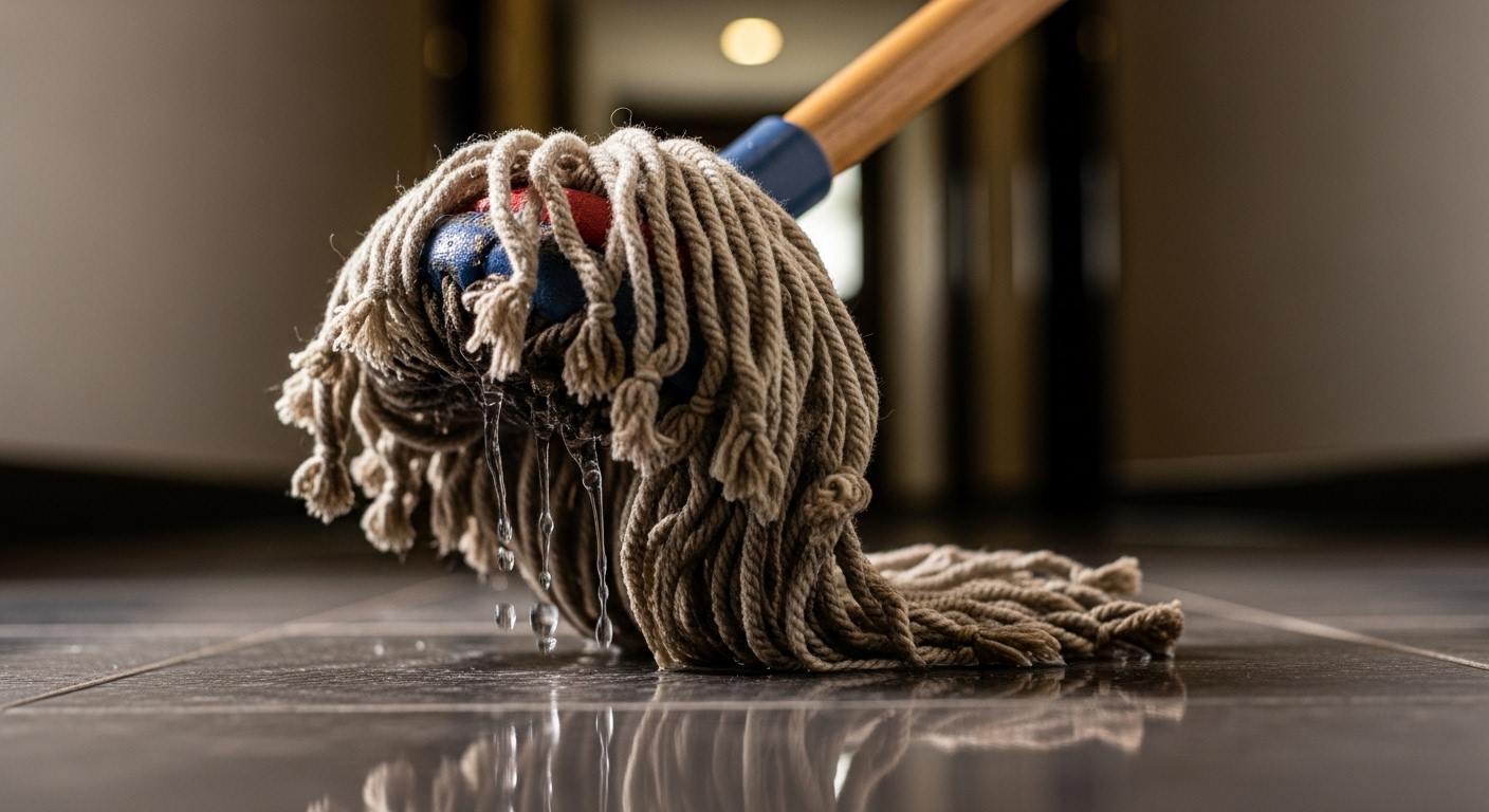 A dirty mop: a home trick to make it look new again in 5 minutes ...